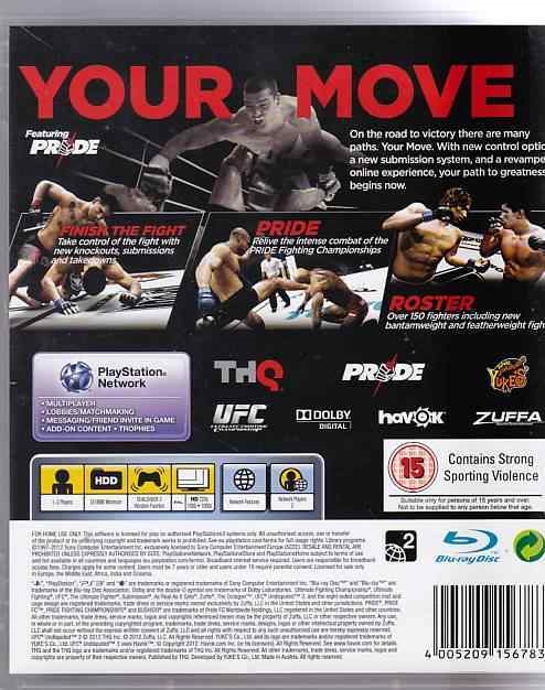 UFC Undisputed 3 - PS3 (B Grade) (Genbrug)